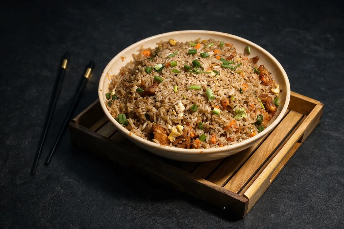 Pepper Glaze Fried Rice with chicken