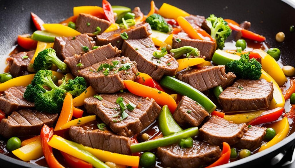 beef and vegetable stir fry