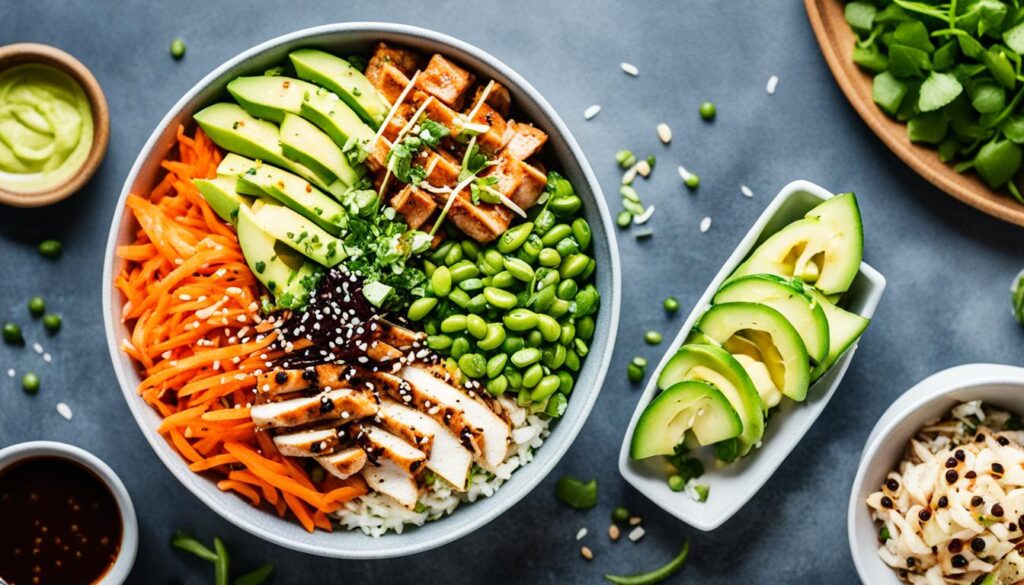 chicken poke bowl