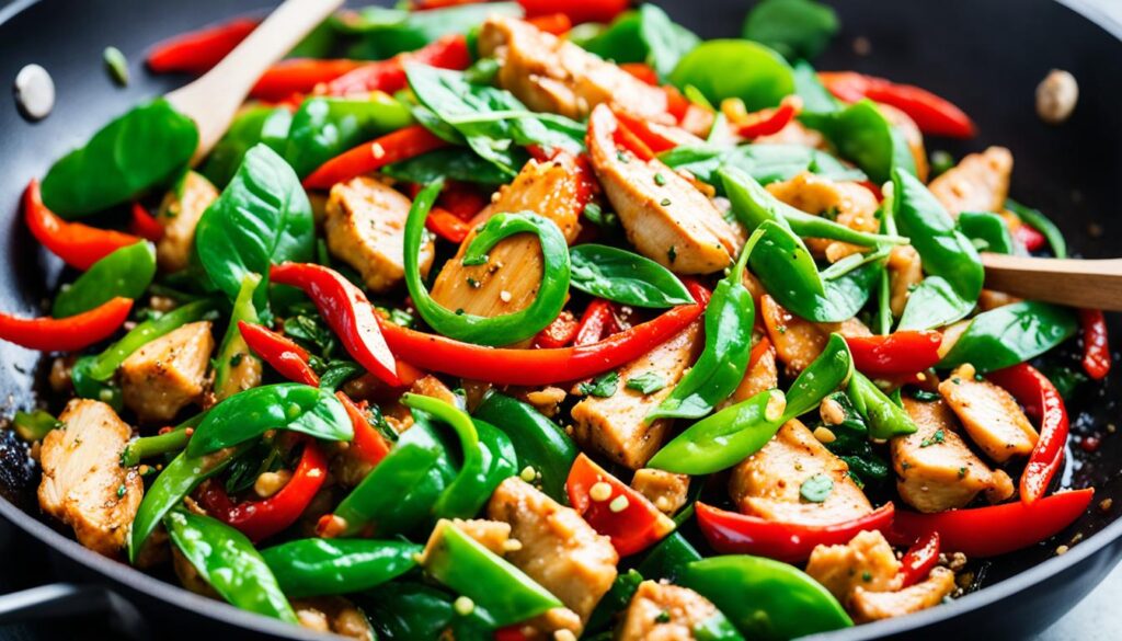 thai basil chicken stir fry